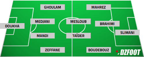 DZfoot's tweet photo. Le onze entrant pour Lesotho - Algérie confirmé #CAN2017 http://t.co/AXooNgARPt