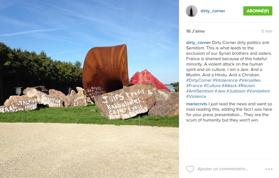 paricultures's tweet photo. Sur http://t.co/OhlOBo3gML, Anish Kapoor réagit à la polémique : "a violent attack on the human and on culture". http://t.co/p7NWbkNSFu
