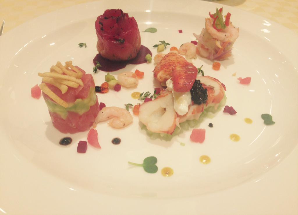 Amazing seafood starter onboard the Princess #royalluncheon <a href="/PrincessUKmedia/">Princess Cruises UK and Europe</a>