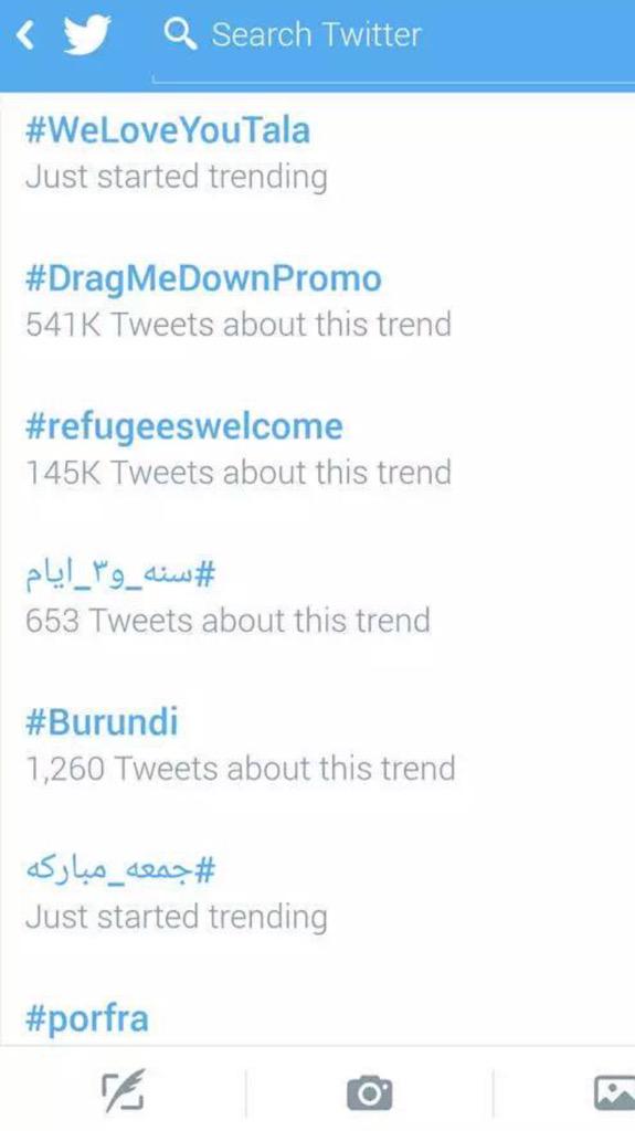 #TALA 1st Trend on Twitter yesterday 🙆🍼🙆🍼 🙆🍼🙆🍼🙆
She thanks each one of u &amp; sends u many kissses💕💕💕💕💕💕💕💕💕