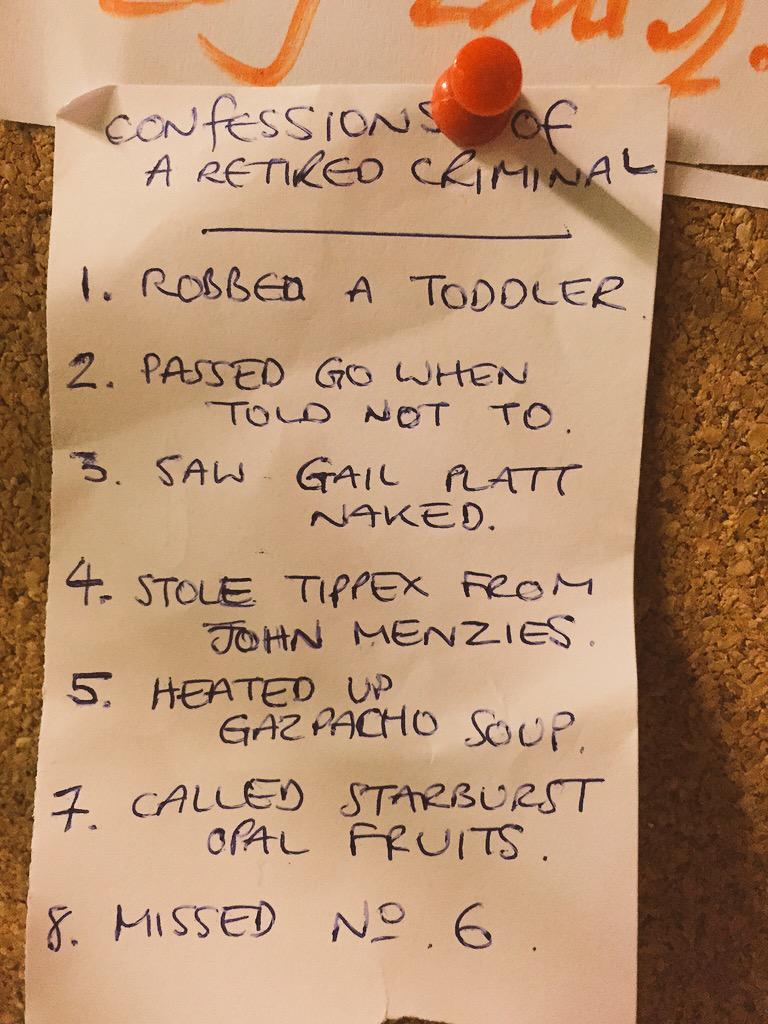 Something wonderful was left on Double Pineviews Town Notice Board last night... (Our fave is no. 7)