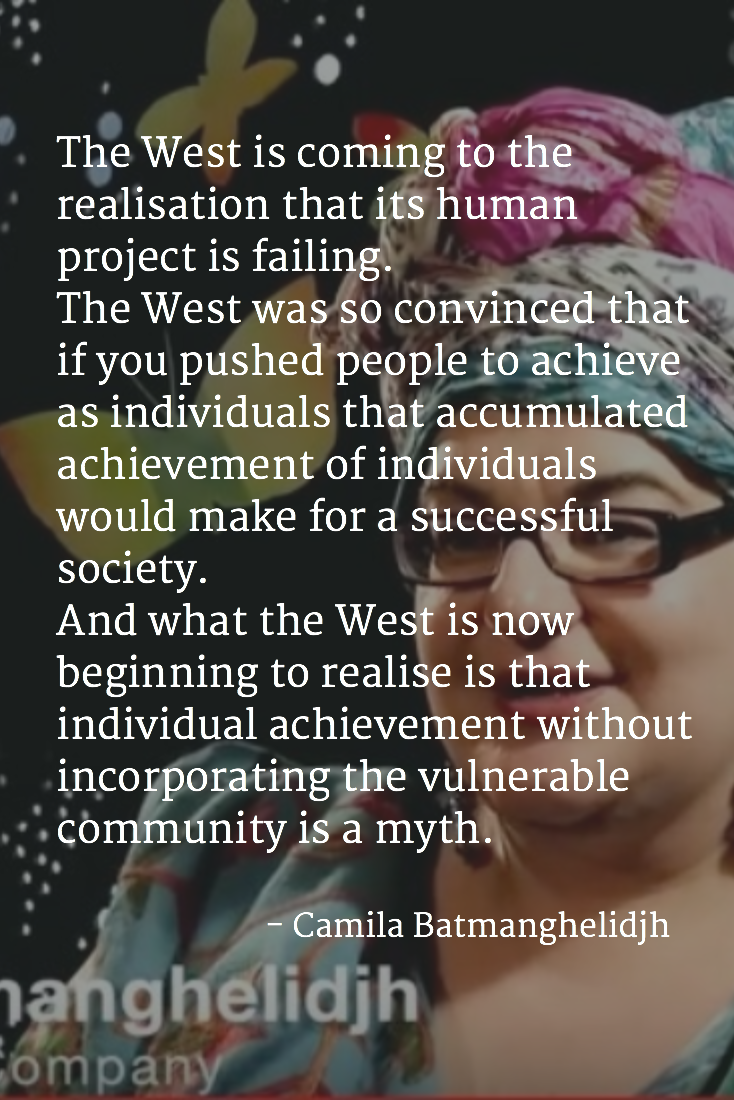 The myth of individual achievement. - Camila Batmanghelidjh