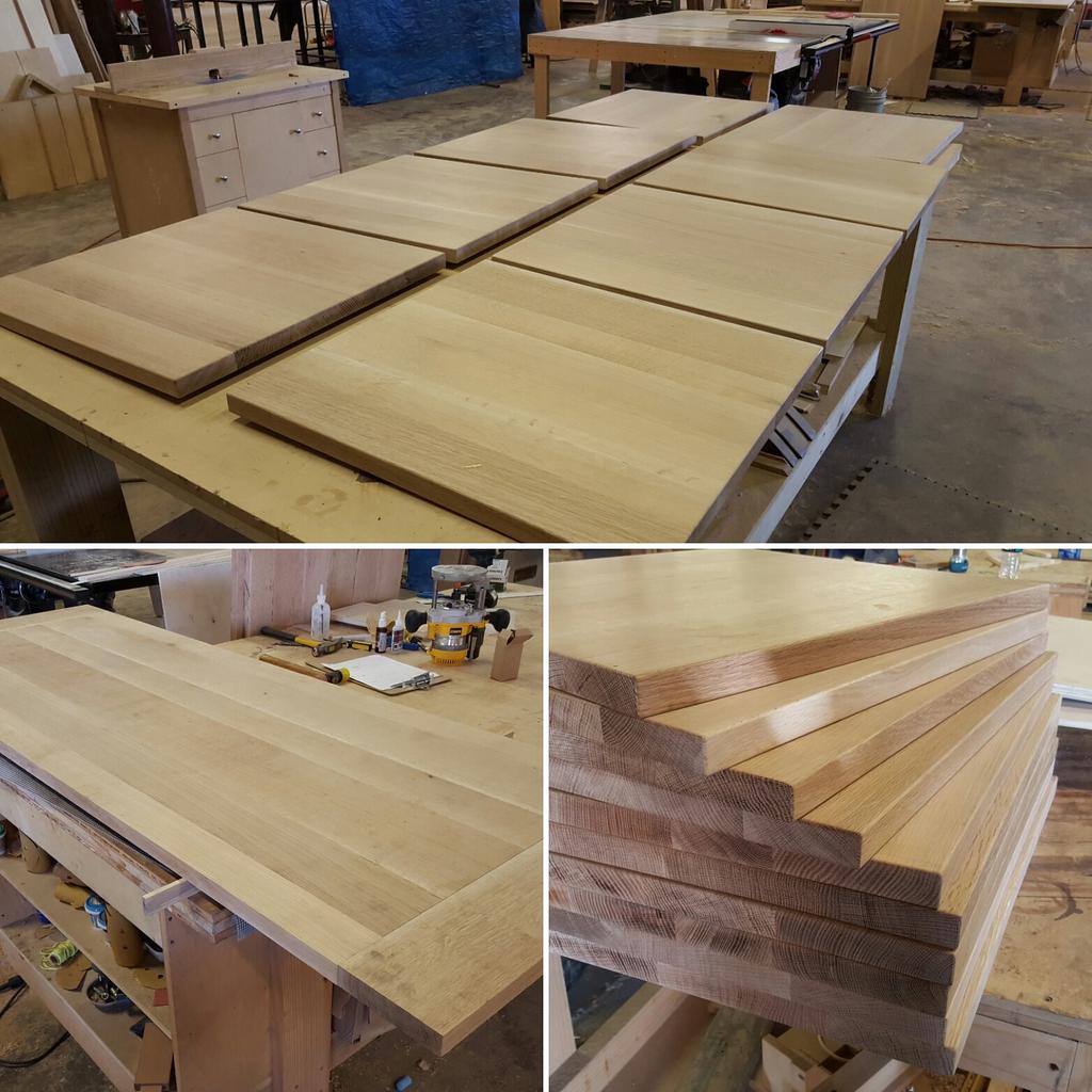 These White Oak tables are coming along nicely for Kenton's restaurant Uptown #Nola. #noladining #restaurantfurniture