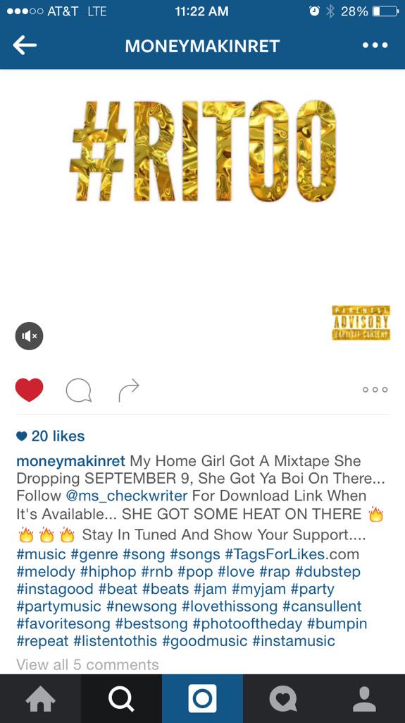 Ms_CheckWriter's tweet photo. The support is real #RITOO 🙌🏾🙌🏾 9/9/15 http://t.co/yieB7Omli9