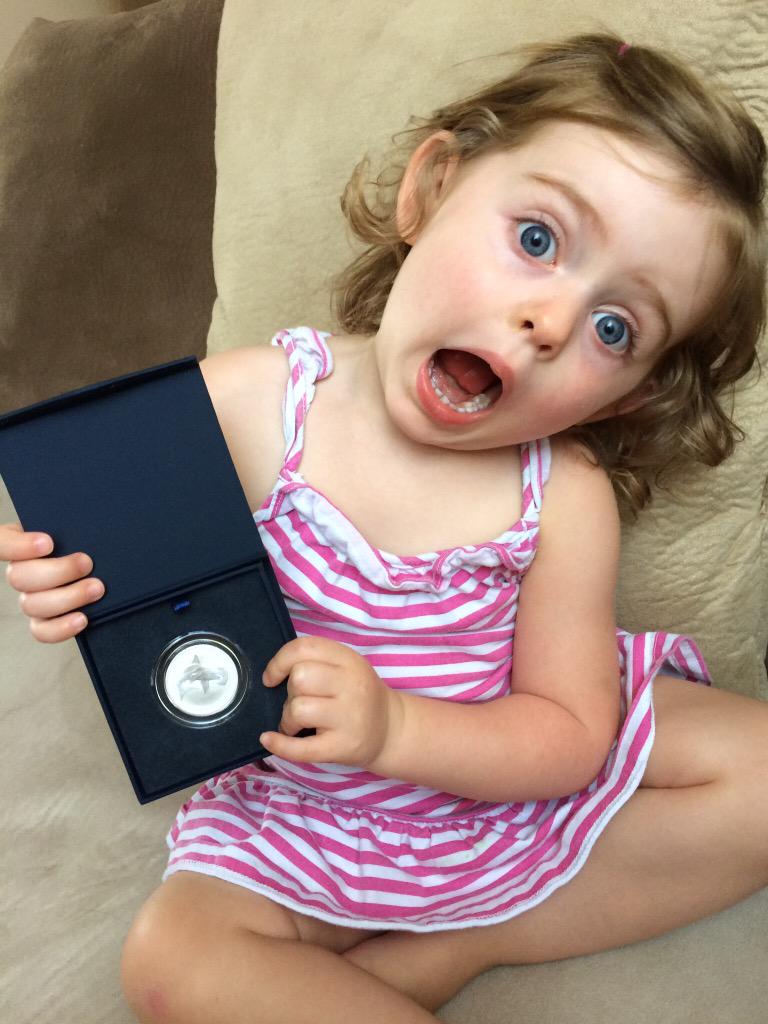 KerryH0we's tweet photo. Helen was excited about her new shark silver coin from @APMEX to add to her "silver savings!" Thank you! #APMEX15 http://t.co/9OwfsVsAJE