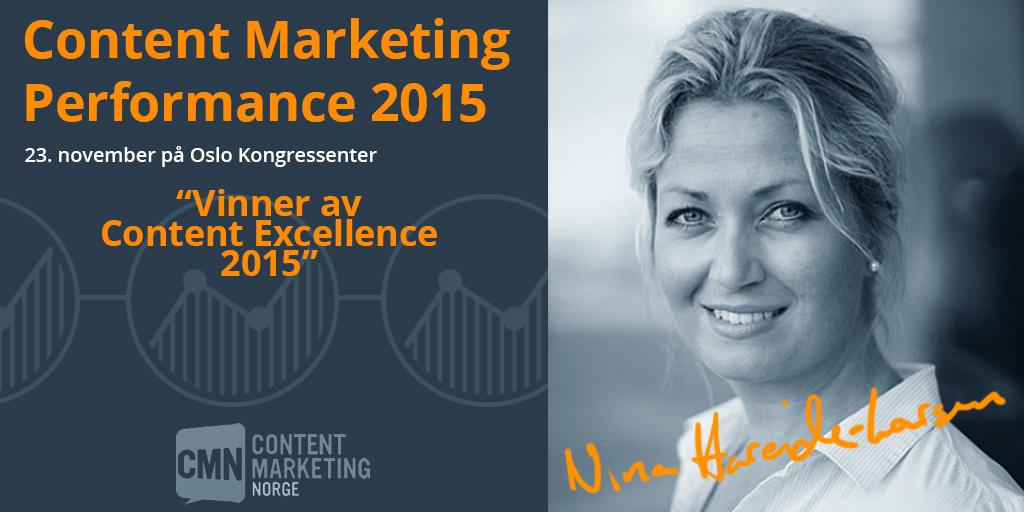 The best performance for your content -Møt <a href="/ninahareide/">Nina Hareide-Larsen</a> på Content Performance #ContentNorge bit.ly/1haWMWX