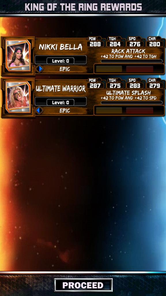 SimplySupercard's tweet photo. Today has been a good day!  Taker and Warrior to pro &amp; a much needed diva single http://t.co/jDUXIvAJqL