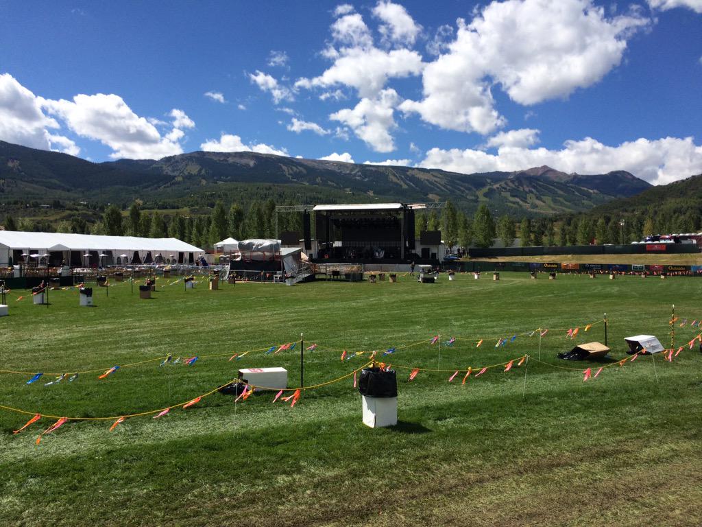 JazzAspen's tweet photo. Sound check with @TheFray on a beautiful Sunday. Doors open at 2! http://t.co/8qUn3WrMP5