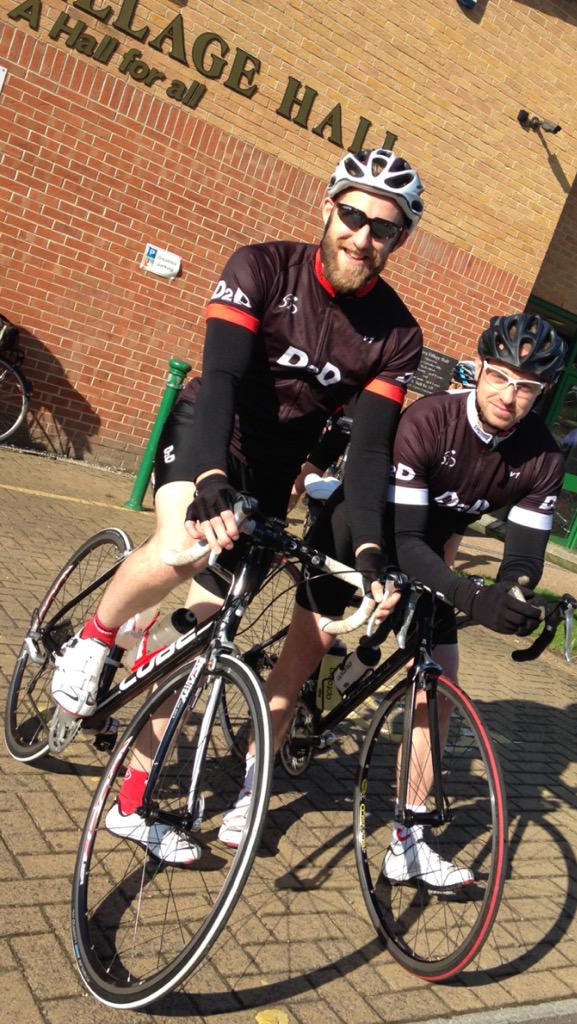 danny_brass's tweet photo. Representing @d2dcycling with @JoeHuntTheGreat in our 100km today #teamD2D http://t.co/KLoipx4KvC