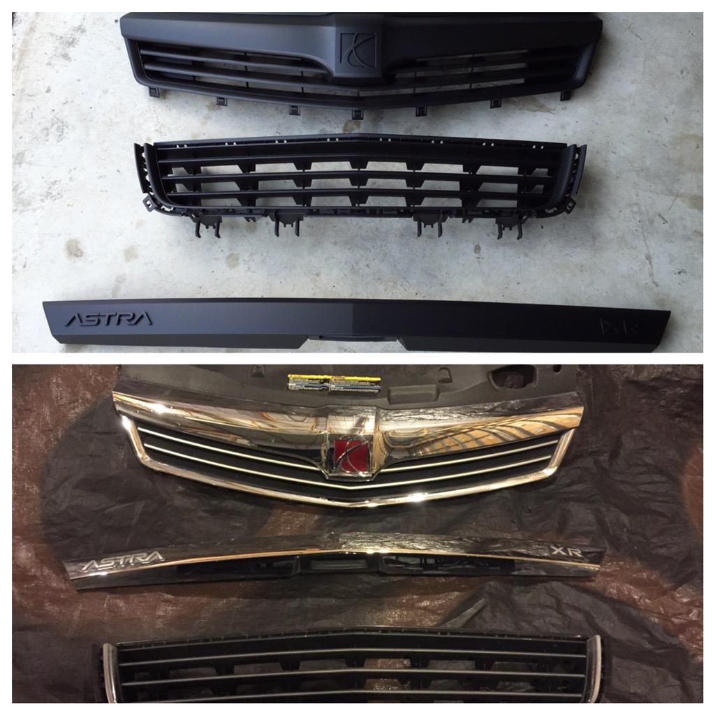 PlastiDipster's tweet photo. #Saturn #Astra #flatblue #flatblack
#plastidip #before/after http://t.co/2vmn4tibbM