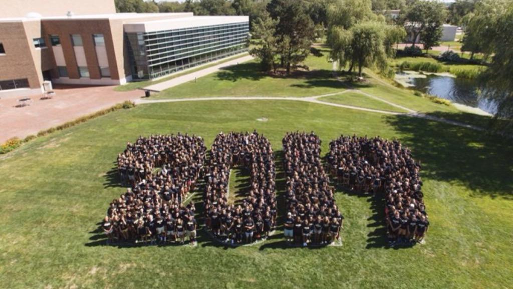 The #bryant2019 class photo <a href="/bryantadmission/">Bryant Admission</a> <a href="/BryantTuppy/">BryantMascot Tupper®</a> #traditions