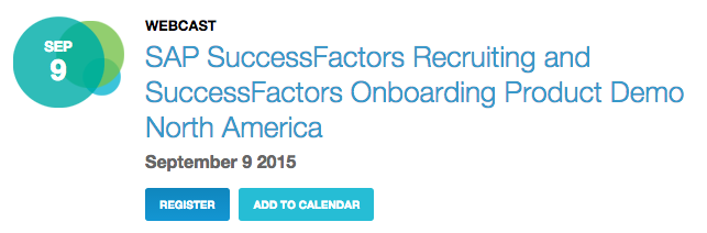 HMC_TravisPulk's tweet photo. Dont forget to register for SAP SF Recruiting / Onboarding Product Demo Sept 9 @ 1:00 PM EST  http://t.co/cOZz9xWtEZ http://t.co/muhNRiFOfH