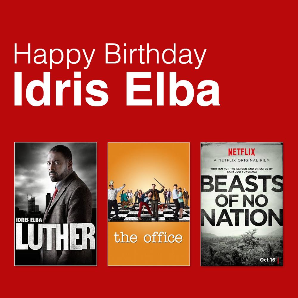 Happy Birthday Idris Elba. Here\s his titles currently streaming and coming to Netflix! 