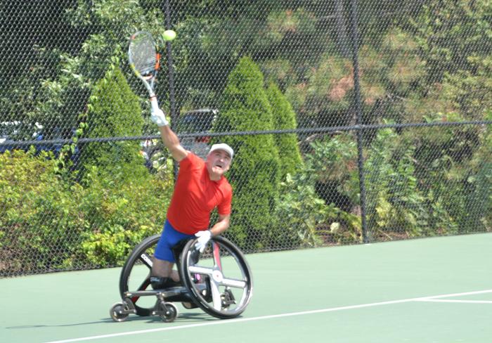 ITFWheelchair's tweet photo. .@HoudetStephane d.Gustavo Fernandez 64 61 for his 2nd @USOPEN_WC Super Series men's title (pic: Greg Gelzinnis) http://t.co/g1PT7VrRpn