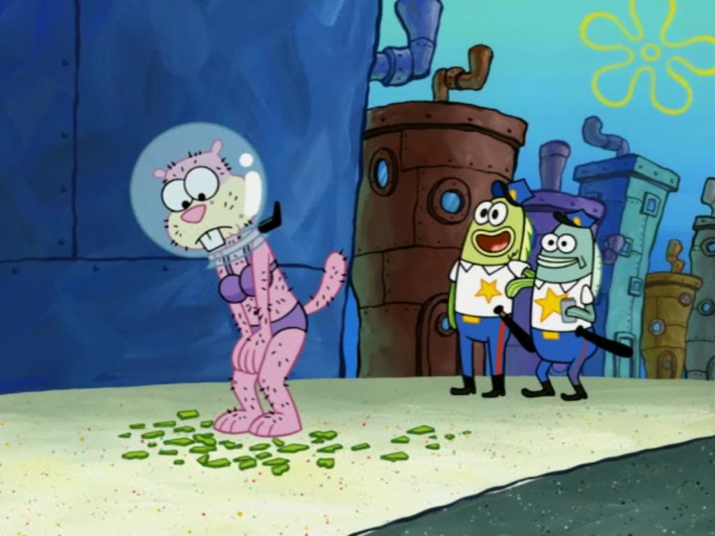 Bikini Bottom News on Twitter: "LOCAL: Squirrel loses her clothes on C...