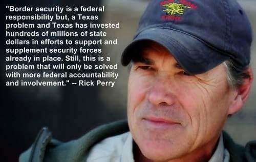 SweetieWalker's tweet image. Strong on the border. #Perry2016 #StandWithRick #tcot #ccot #RedNationRising #leadership #conservativeresultsmatter