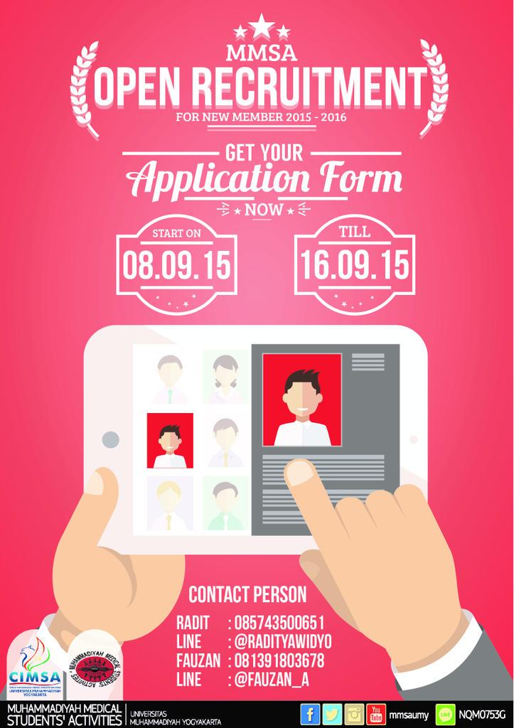 Hello!!
Today is D-1 open recruitment for new member of MMSA!
Grab the AF at Lobby C FKIK UMY
<a href="/ku_umy14/">Kedokteran Umum UMY</a> <a href="/KU_UMY2015/">Medstud UMY 2015</a>