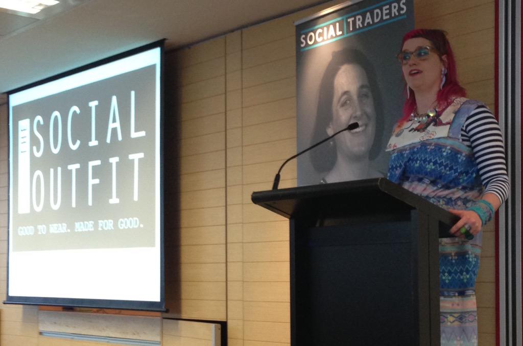 SocialTradersAU's tweet photo. Great fashion for social impact -@TheSocialOutfit working to provide opportunities for migrants &amp; refugees #STPitch http://t.co/uRzigXpPPH