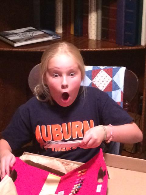 AUTiger75's tweet image. My daughter, Gracie's reaction to getting TS tix for her birthday! Can't wait to see @taylorswift13 in St. Louis!