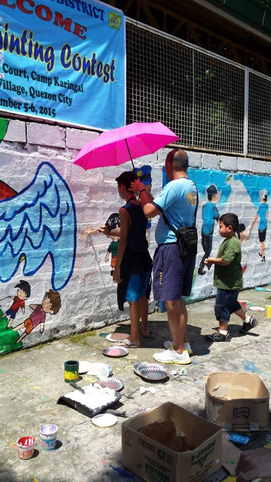 Ps5Qcpd's tweet photo. Mural Painting @ Camp Karingal September 5-6, 2015 http://t.co/u59e5WtL9t