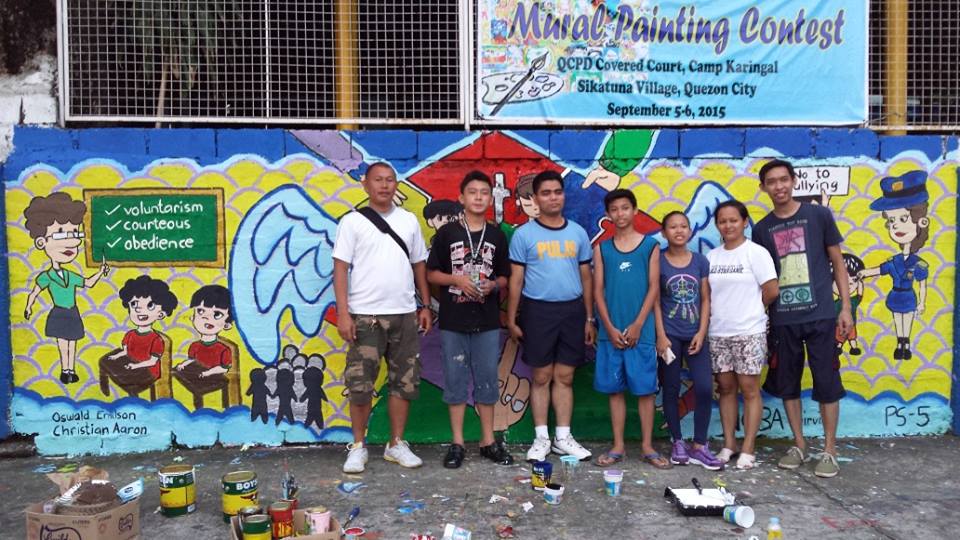 Ps5Qcpd's tweet photo. Mural Painting @ Camp Karingal September 5-6, 2015 http://t.co/u59e5WtL9t