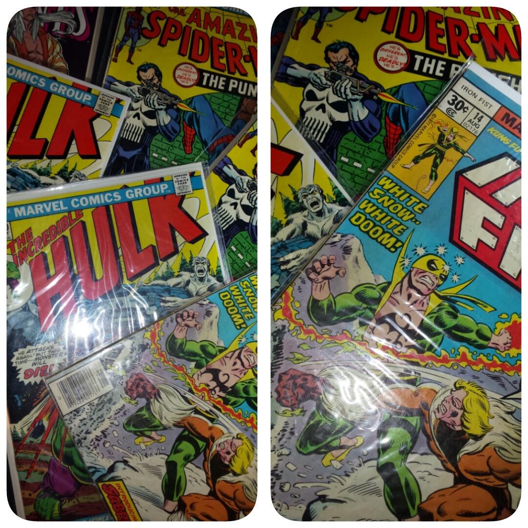 thecomicdoctor's tweet photo. Back to work! #comicbookpressing #comicbooks #comics #comiccleaning #comicpress #wolverine #punisher #sabertooth http://t.co/Sk89Huxt4D