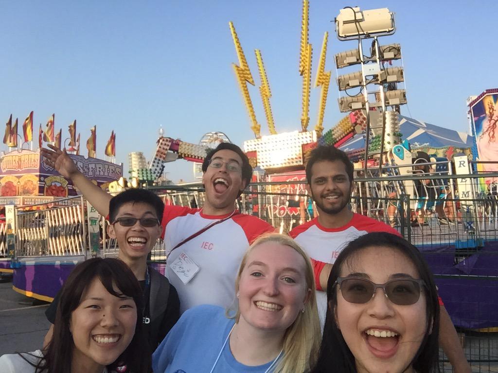 15charactors's tweet photo. We had so much fun in CNE! Thank you @UTMIEC for taking us to there! #myOI2015 http://t.co/cXEkFrUqTW