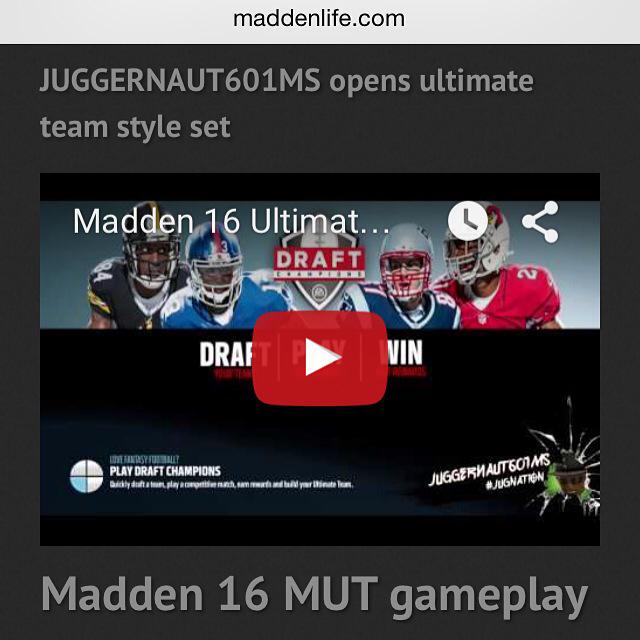 offmaddenlife's tweet photo. @Juggernaut601ms putting work to get that team styles pack ↘️http://t.co/0ZLPc4Vmsa↙️ http://t.co/BMU6FFHgZq