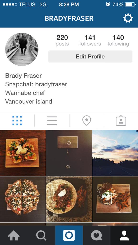 BradyFraser's tweet photo. Finally hit more followers than following..if u don't know what's up, follow me on Instagram for obnoxious food pics http://t.co/nz0EqB3Bxx