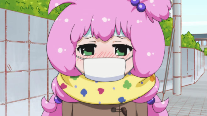 Tvアニメ てーきゅう 公式 今夜のてーきゅう デイ アフター トゥモロー 季節は流れ冬 冷たい空気の街を歩くユリ は 凍った水たまりで延々と転び続けるまりもを横目に 珍しくマスクをしているかなえを見かける どうしたかなえ Http T Co