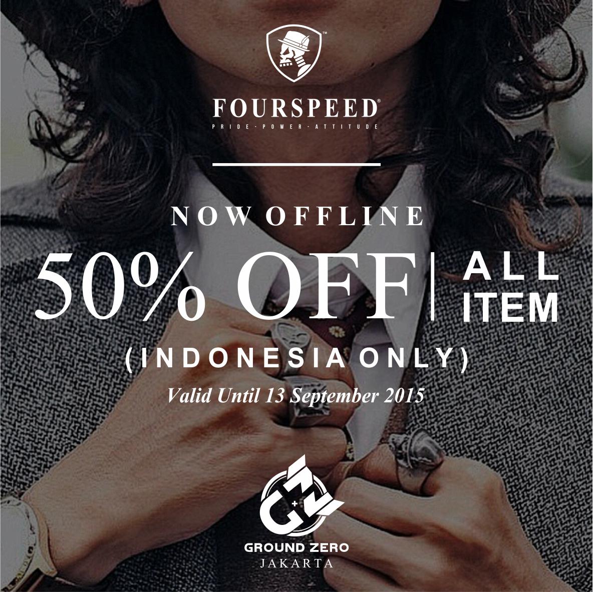 infojakarta's tweet image. Fourspeed Offline Sale 50%!! Groundzero Store Jl. Lebak Bulus No. 58 | Info 082136428026 / @info_groundzero