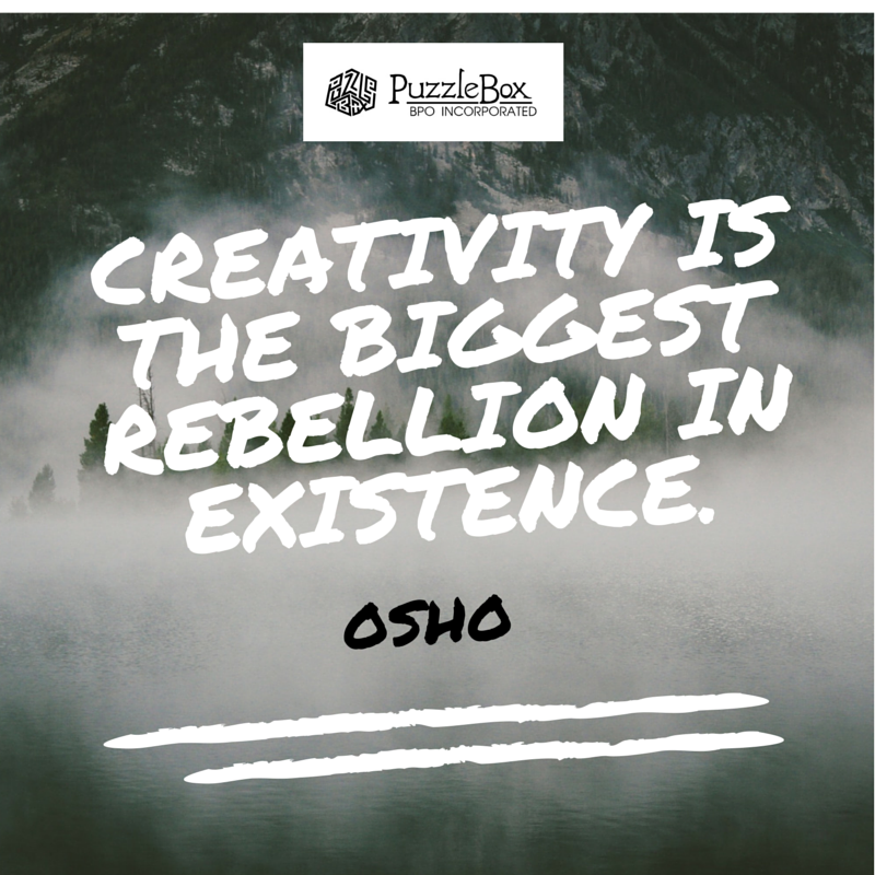 puzzleboxbpo's tweet photo. Be the rebel with a cause. #creativity http://t.co/O06xiBSKWe