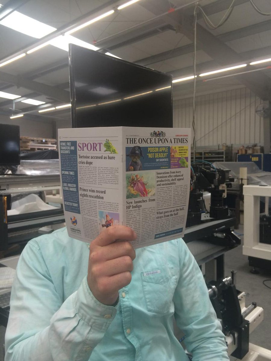 flexologic's tweet photo. Procrastination @TechSleeves due to the fairytales from 'The Once Upon a Times' edition of #Labelexpo #mountingmonday http://t.co/0wsmRuix5V