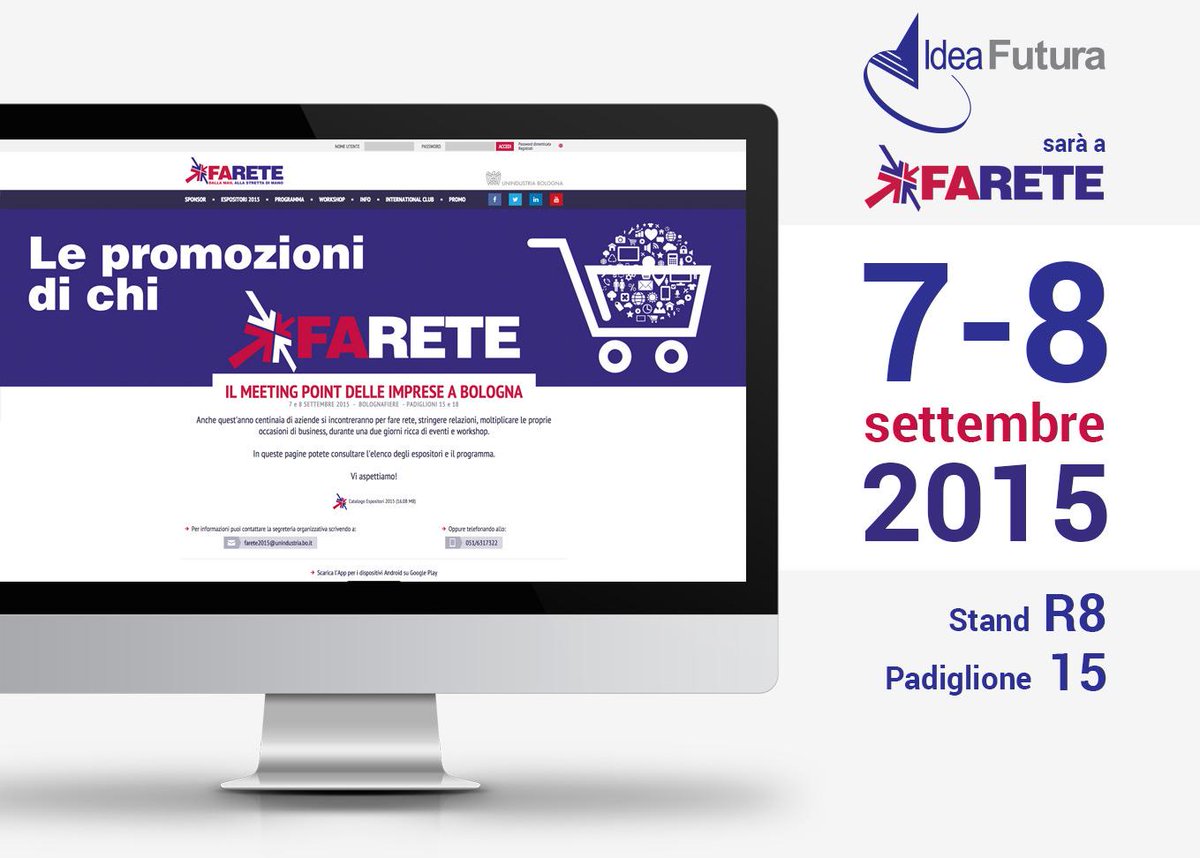 FlexCMP's tweet photo. A #Farete2015 a BO il 7/8 settembre. Nuove opportunità in ambito portali, e-commerce @UnindustriaBo  @DEDAGROUP_ICT http://t.co/fihOQQdNhB