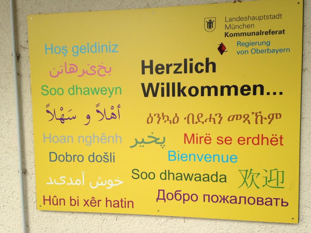 lucyEgrey's tweet photo. Using football to help new arrivals adjust to life in Germany w/ @buntkicktgut at refugee processing centre Munich http://t.co/odtYzWHJIw