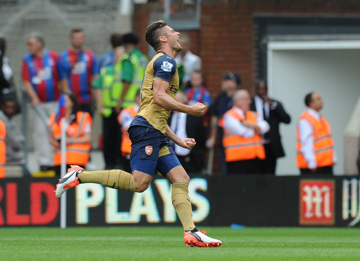 Arsenal's tweet photo. Congratulations to @_OlivierGiroud_ on topping our August Goal of the Month poll. Watch here http://t.co/PGibQWYAN6 http://t.co/JooQo2t3vB