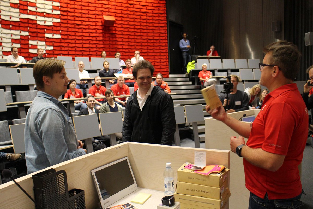 Konecranes's tweet photo. In Photos: Day 3 of #IndustryHack. Awarding Ceremony #hackthemaintenance (photos by Mika Virta) http://t.co/9fZi872zvO