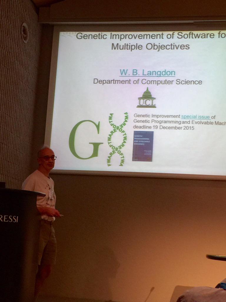 YueJ's tweet photo. #ssbse15 Bill is giving a keynote on GI http://t.co/xImnamWEf0