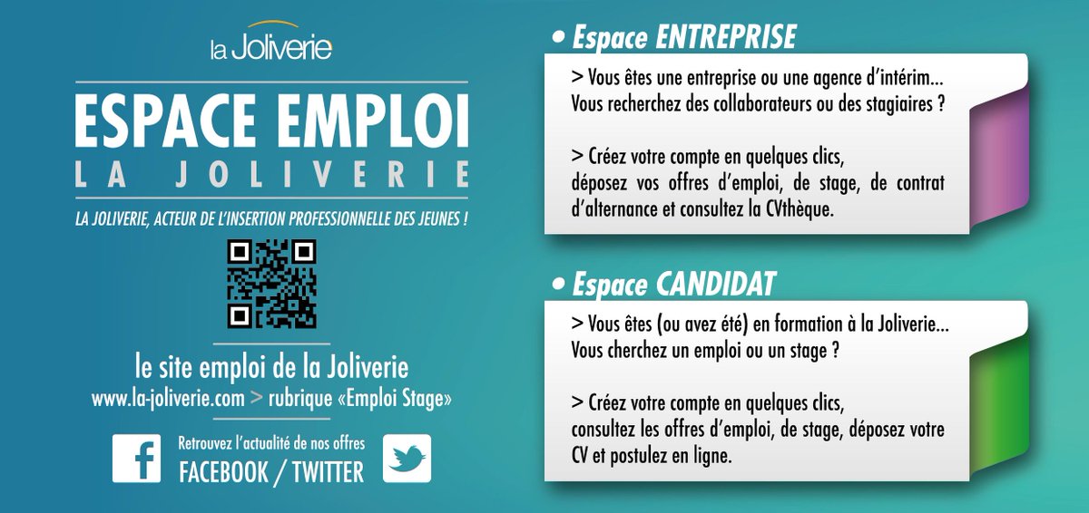 lajoliverie's tweet photo. 7 nouvelles #offres dans l'Espace Emploi la Joliverie ! https://t.co/HRCbPJ79Hp #stage #formation #EspaceEmploi http://t.co/QXOT2ZFuyJ