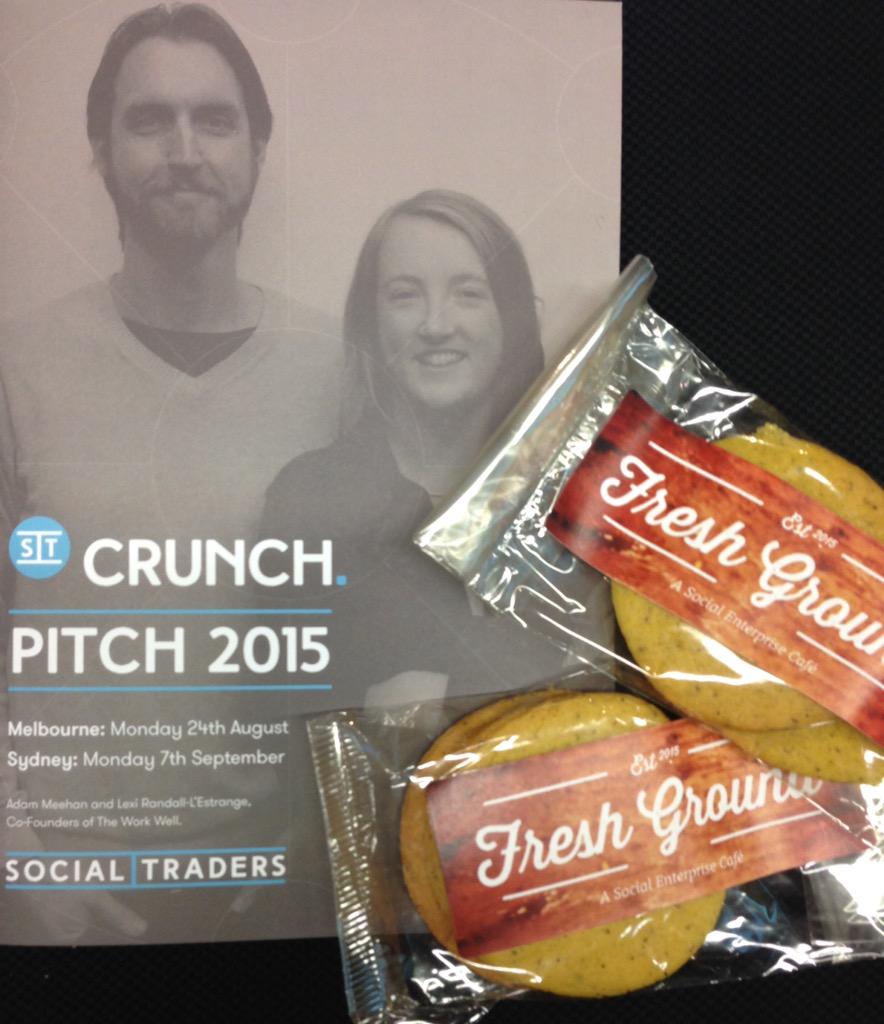 SocialTradersAU's tweet photo. A taste of Fresh Ground #socent cafe that will provide career pathways for Indigenous &amp; at-risk youth #STPitch http://t.co/r2l3UHOlGI