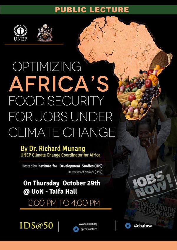 AAKNet's tweet image. Join the public lecture scheduled for the 29th of October at the University of Nairobi. @GANadapt @UNEP @FANRPAN