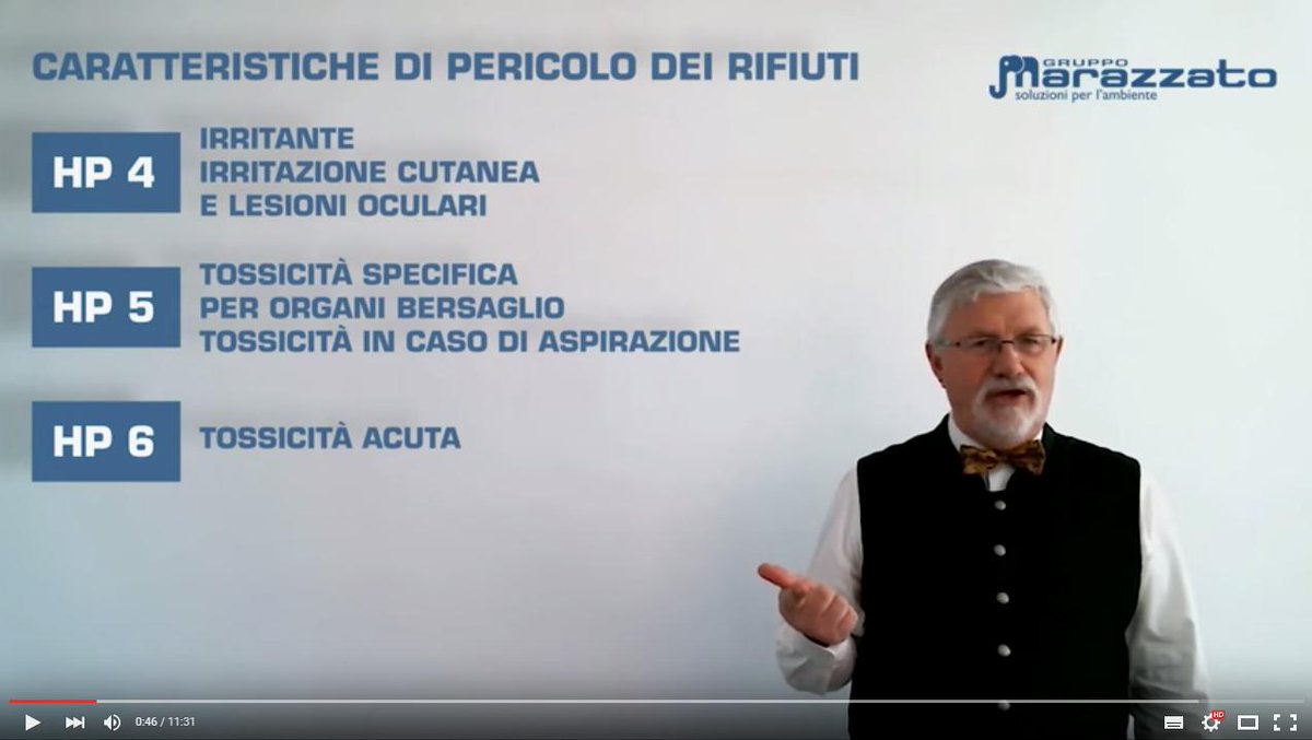 Rifiuti industriali: video approfondimento sulle HP di pericolo. #3/4. youtube.com/watch?v=vZGnC2…