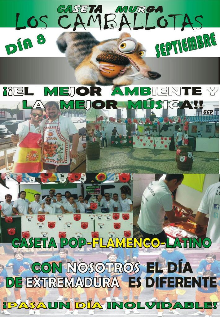 LosCamballotas's tweet photo. Mañana llega el día de los extremeños y nosotros ya estamos preparados! Lo estas tu? Os esperamos en Olivenza! 😎💚✌ http://t.co/lhvIhBHZSG