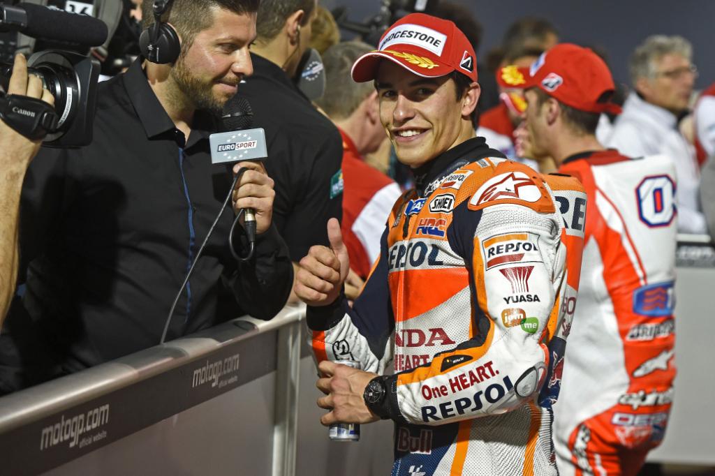 redbull's tweet photo. Got a question for #MotoGP World Champ @marcmarquez93? Tweet it using #AskMM93 &amp; we'll gather his answers this week! http://t.co/AWkFen0c3A