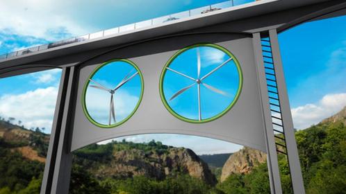 aggregatte's tweet photo. Turbinas eólicas bajo los puentes para suministrar electricidad a 500 hogares http://t.co/D5WV4jAnwm vía @Per_Energia http://t.co/mPfeq5Ydu3