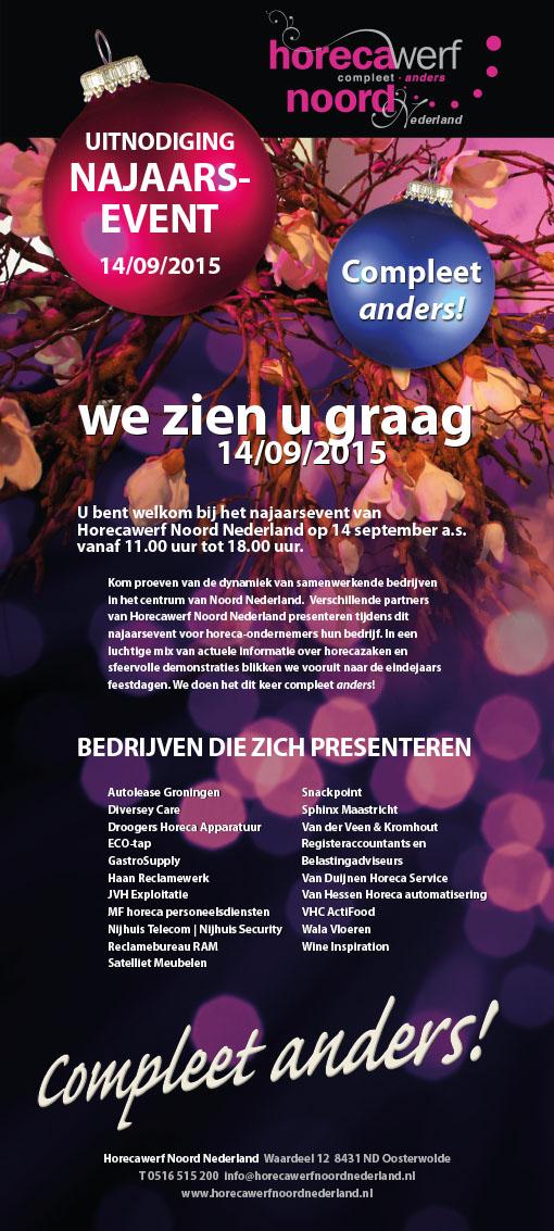 Wij staan volgende week op het Najaarsevent van Horecawerf Noord Nederland. horecawerfnoordnederland.nl Wij zien u graag!