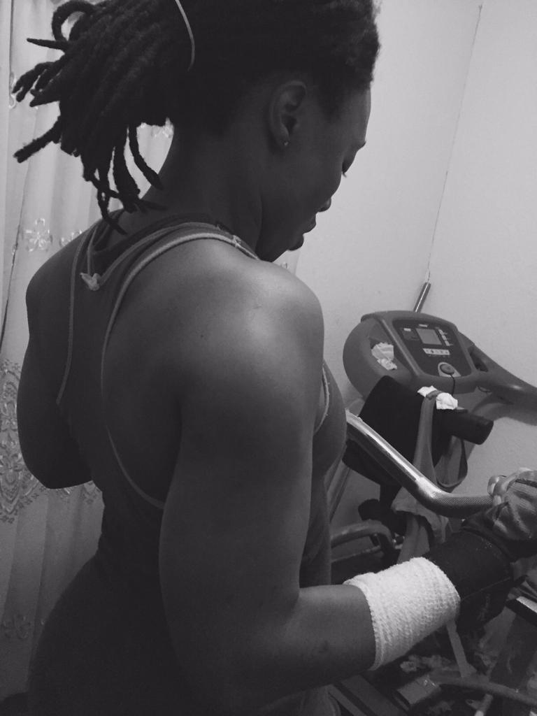 SpokaziL's tweet photo. My rehab,punching ba my what what. http://t.co/VHmPBYPU0u