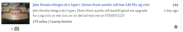 car_witter's tweet photo. Gotta love those #Honda #JDM auntie roll bars yo! #GumtreeFail http://t.co/fBBitiIVx7