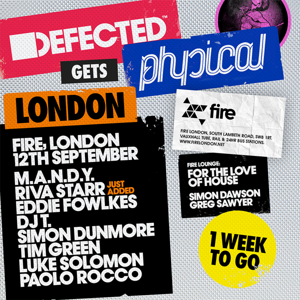 SimonDunmore's tweet photo. London this Sat. @DefectedRecords Gets @GetPhysical w @DJT_akaT_Koch @rivastarr @eddiefowlkes. Now That’s House! http://t.co/r9aPyehwaB