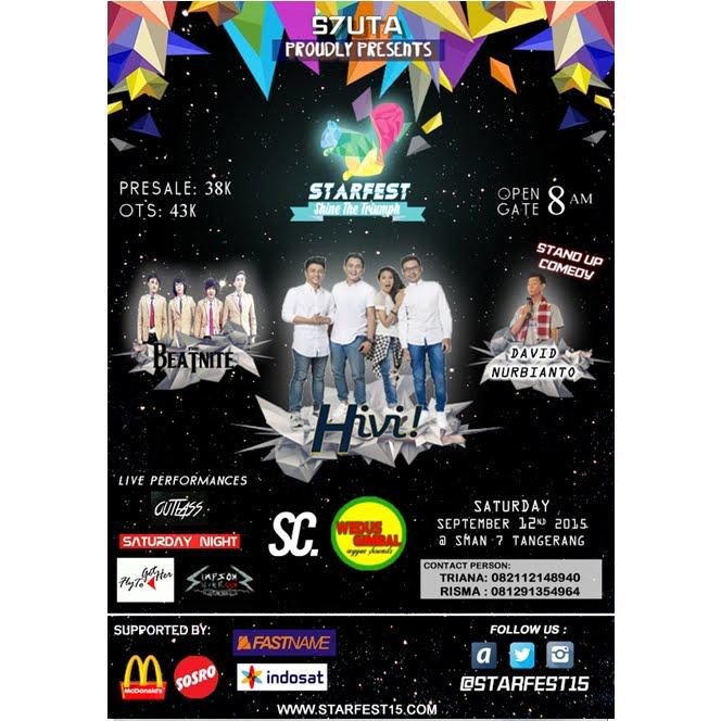 wedusgimbalband's tweet photo. @STARFEST15 SMAN 7 TANGERANG with @sayHiVi @wedusgimbalband 12 September 2015 http://t.co/TvTMAg6Oks
